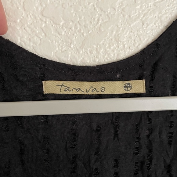 Tara Vao Tiered Sleeveless Dress M Black - Picture 7 of 10